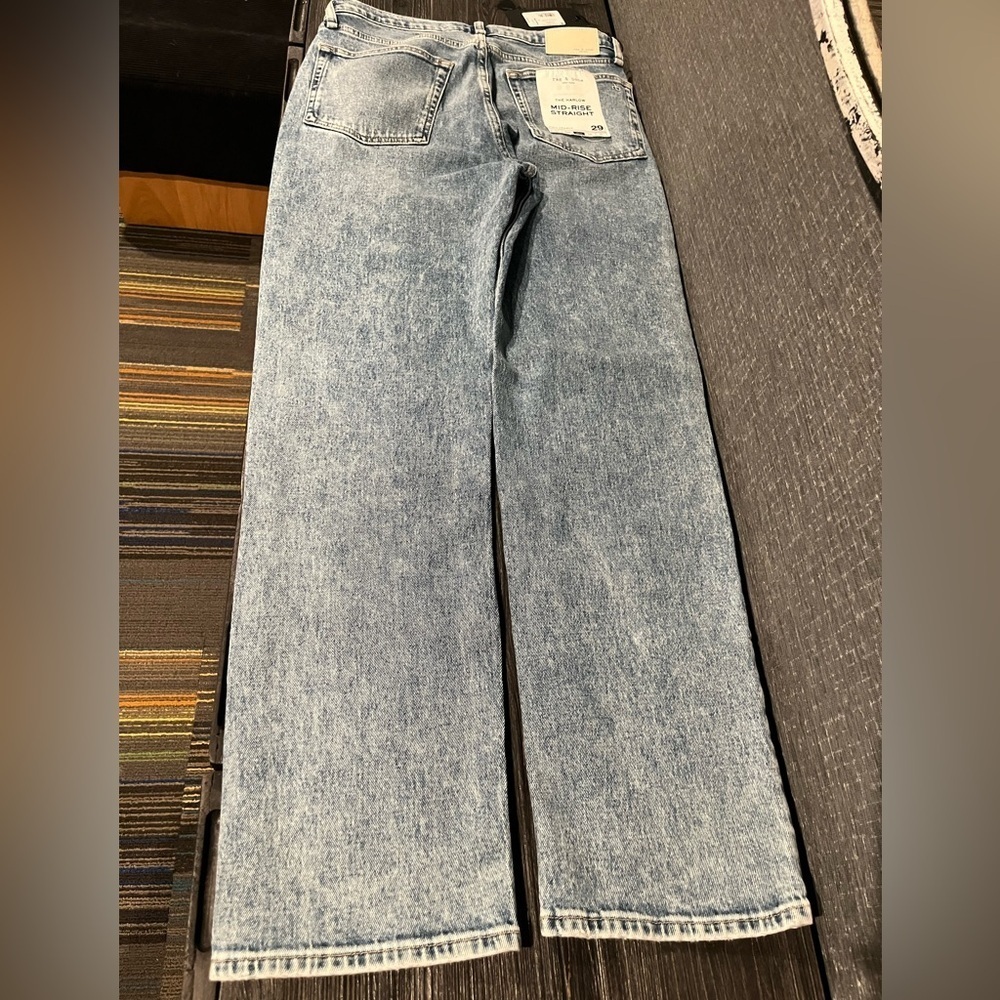 NWT Rag and Bone Harlow Straight Leg Jeans Delaney Light Blue 29 - Picture 6 of 7